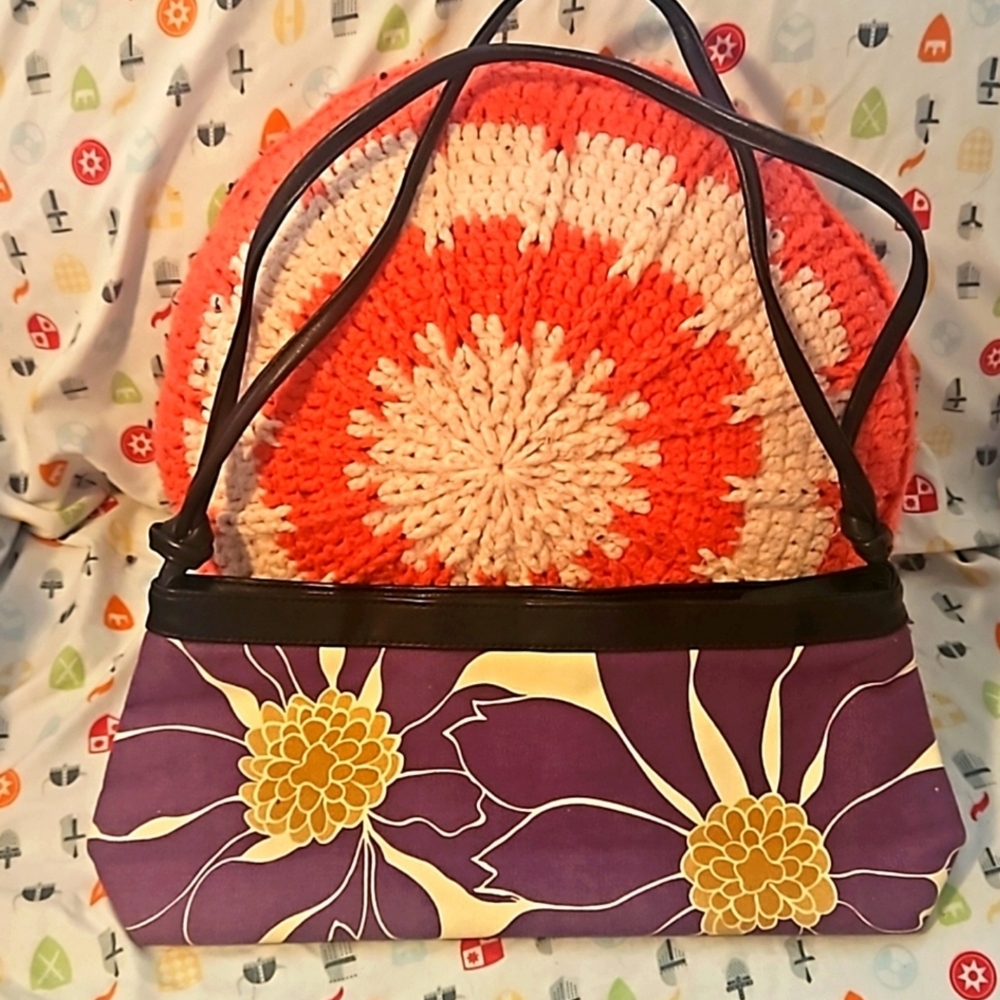 Victoria's Secret Purple and Black Shoulder Bag